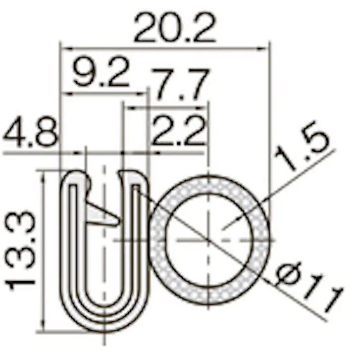 【CAINZ-DASH】岩田製作所 クッション トリムシール 4100-Aシリーズ (1M) 4.8mm用 4100-B-3X48AT-L1【別送品】