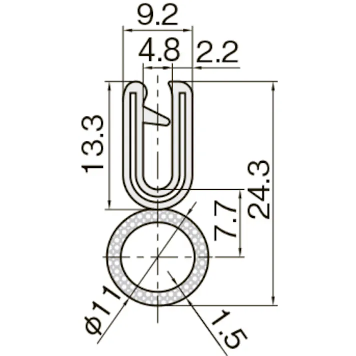 【CAINZ-DASH】岩田製作所 クッション トリムシール 4100-Cシリーズ (5M) 4.8mm用 4100-B-3X48CT-L5【別送品】