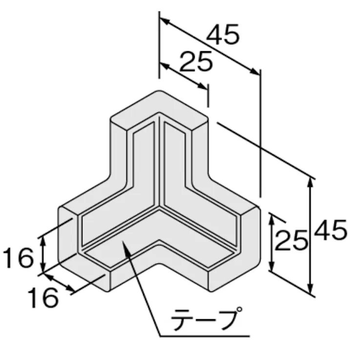 【CAINZ-DASH】岩田製作所 バンパープロ コーナージョイント BP2用 3方向 BP13【別送品】