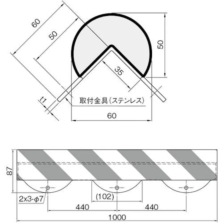 【CAINZ-DASH】岩田製作所 バンパープロ BP29 (1m) BP29-L1【別送品】