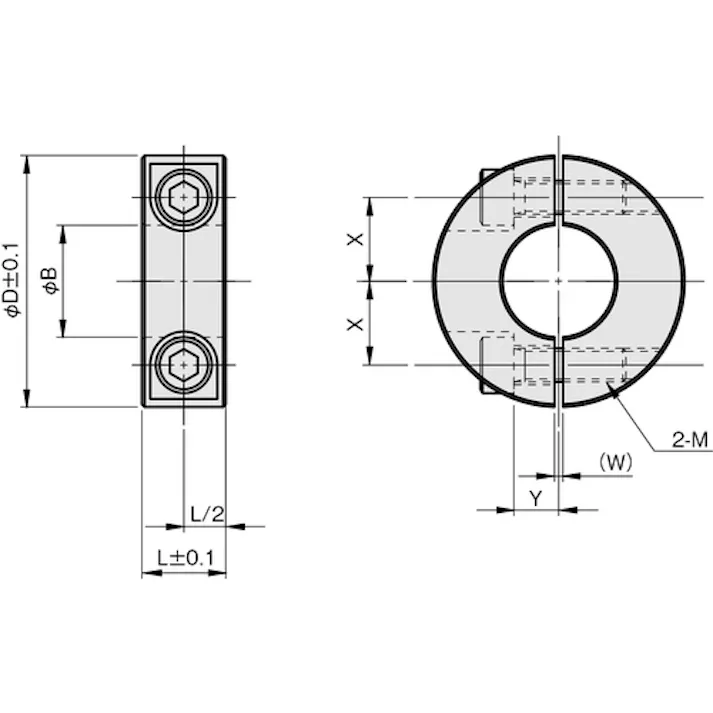 【CAINZ-DASH】岩田製作所 スタンダードセパレートカラー ノーマル 黒染め 内径10 SCSS1006C【別送品】