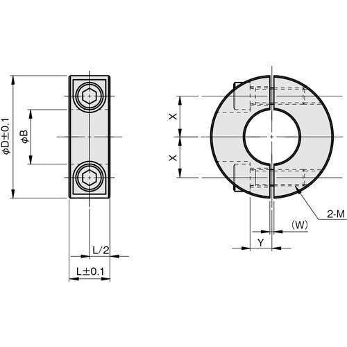 スタンダードセパレートカラー ノーマル SUS 内径70 岩田製作所 SCSS7025S (63-2026-11) IWATA スタンダードセパレートカラー ノーマル SUS 内径70 (1個) 品番
