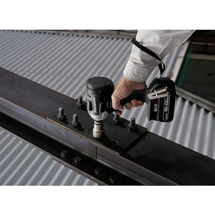 【CAINZ-DASH】パナソニックエレクトリックワークス社 デュアル 充電インパクトレンチ 18V5.0Ahセット 黒 EZ75A8LJ2G-B【別送品】