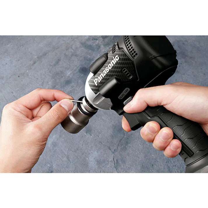 【CAINZ-DASH】パナソニックエレクトリックワークス社 デュアル 充電インパクトレンチ 18V5.0Ahセット 黒 EZ75A8LJ2G-B【別送品】