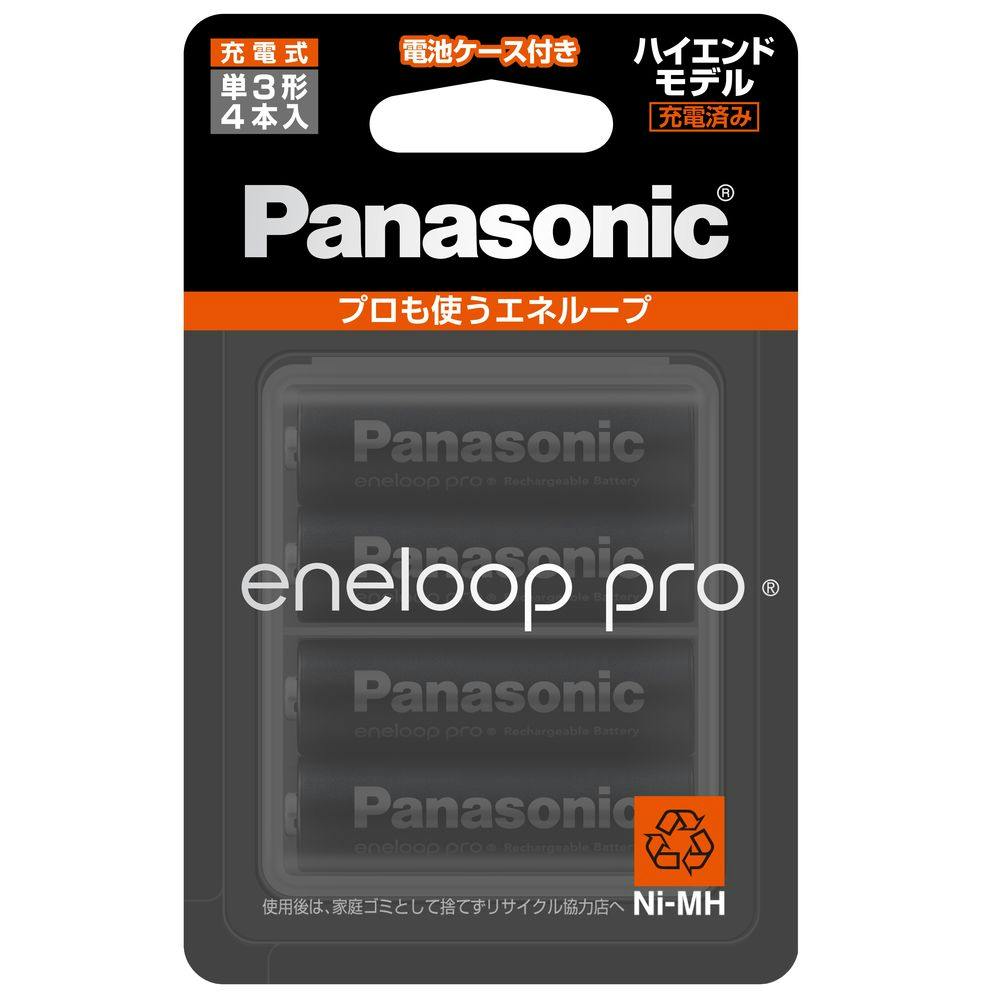 パナソニック エネループプロ 単3×4本 BK-3HCD/4C | 電池