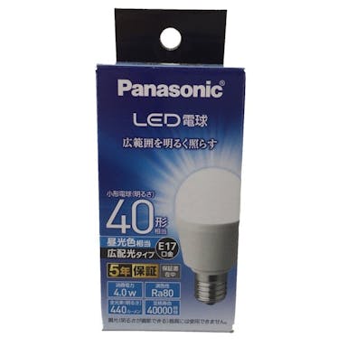 パナソニック LED電球 小型電球タイプ 広配光タイプ 4.0W(昼光色相当) LDA4DGE17ESW(販売終了)