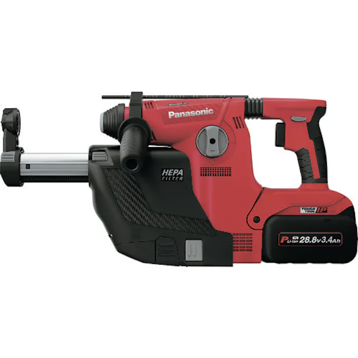 【CAINZ-DASH】パナソニックエレクトリックワークス社 28.8V 充電ハンマードリル 集塵ありセット 赤 EZ7881PC2V-R【別送品】