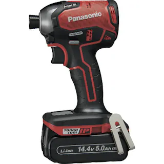 【CAINZ-DASH】パナソニックエレクトリックワークス社 デュアル インパクトドライバー 14.4V 5.0Ahセット 赤 EZ76A1LJ2F-R【別送品】