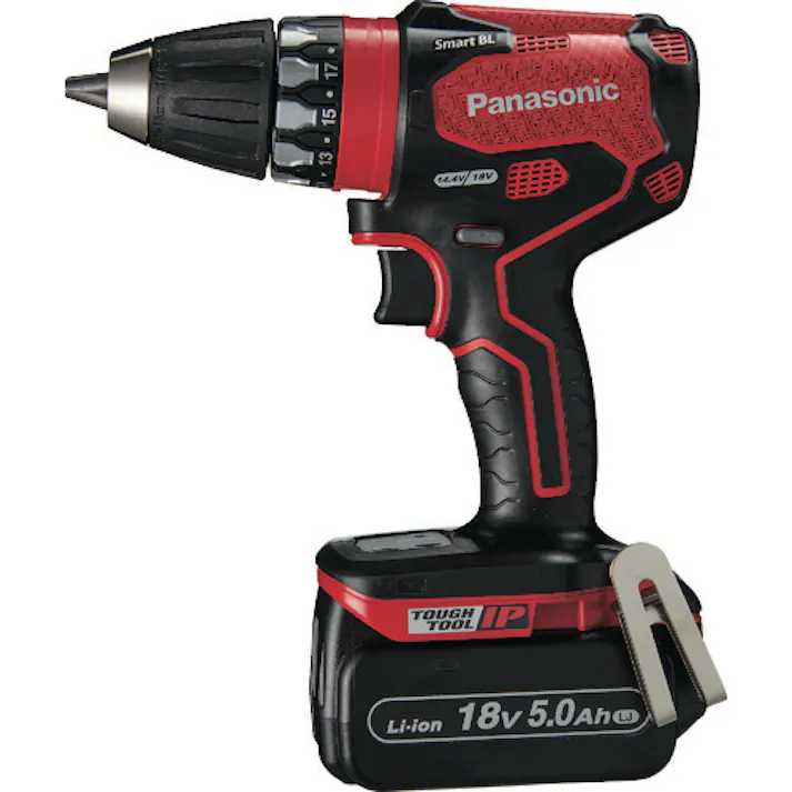 【CAINZ-DASH】パナソニックエレクトリック デュアル 18V5.0Ah 充電式ドリルドライバー 赤 EZ74A3LJ2G-R【別送品】
