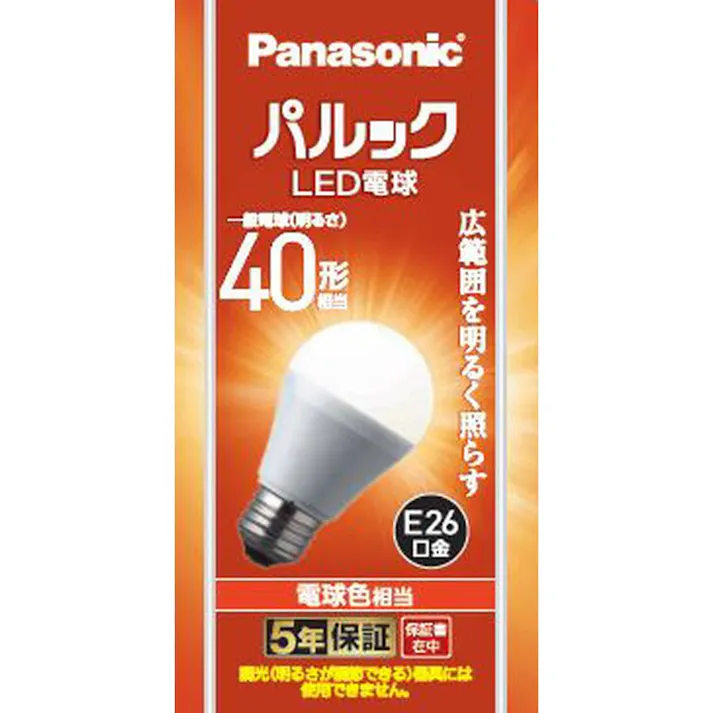 パルック LED電球 広配光 電球色相当 40形 LDA4LGK4