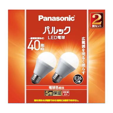 パナソニック パルック LED電球 広配光 電球色相当 40形 2個セット LDA4LGK42T