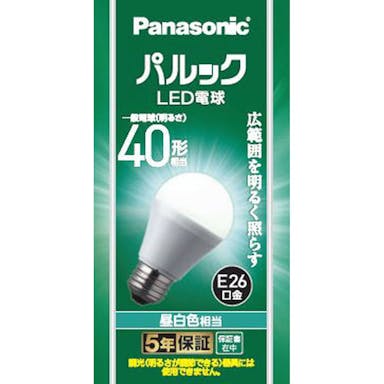 パナソニック パルック LED電球 広配光 昼白色相当 40形 LDA4NGK4