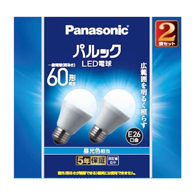 【送料無料】パナソニック パルック LED電球 広配光 昼光色相当 60形 2個セット LDA7DGK62T