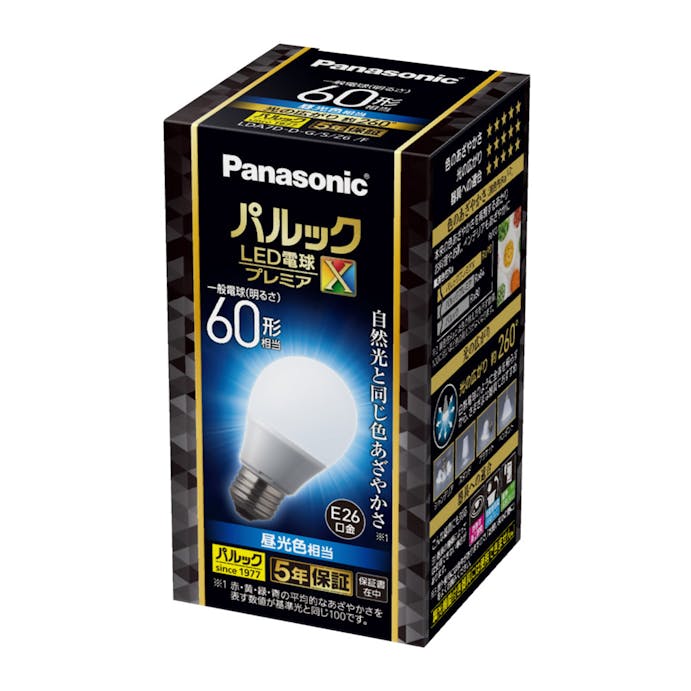 パナソニック パルック LED電球 プレミアX 7.3W(昼光色相当)60形 LDA7DDGSZ6F