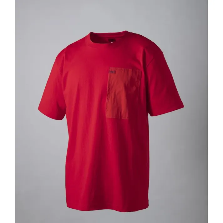 EDW ポケットつきTシャツ半袖 レッド 3L(販売終了)