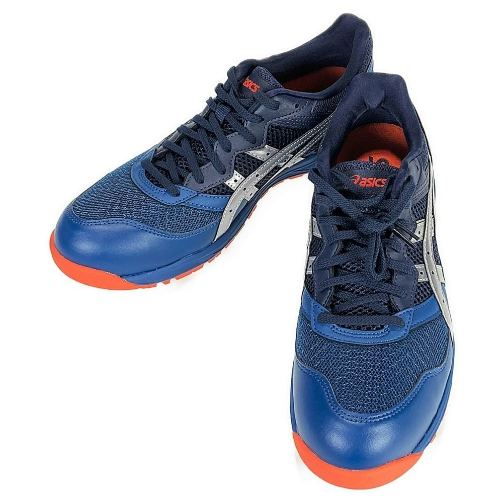 輸入 CP210-400 特典付き マコブルー×シルバー ウィンジョブ ASICS 24.5cm アシックス 安全靴