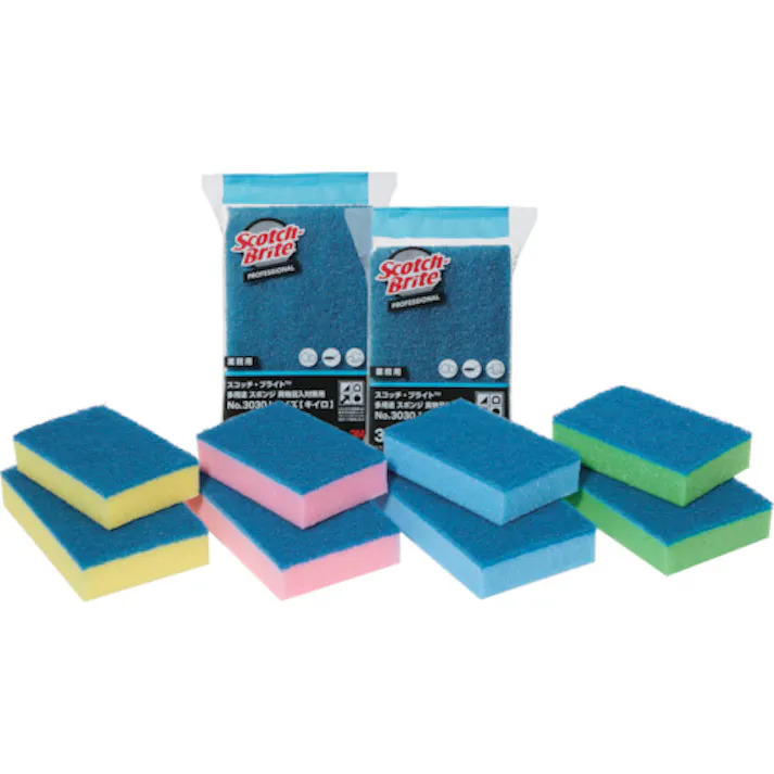 【CAINZ-DASH】スリーエム ジャパンコマーシャルケア販売部 スコッチ・ブライト 多用途スポンジ 異物混入対策用 No.3030 キイロ 115X75mm 3030 YEL【別送品】