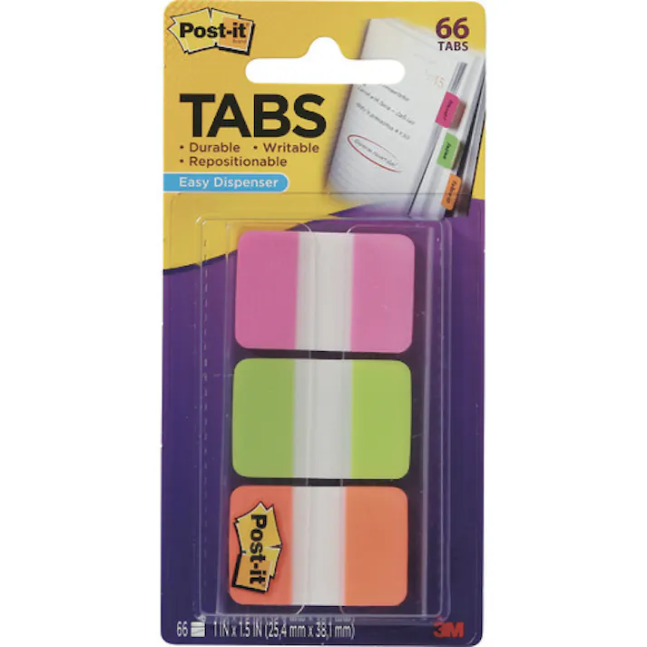 【CAINZ-DASH】スリーエム ジャパン文具・オフィス事業部 ポスト・イット 超丈夫なインデックス 38X25.4mm 66枚 3色 686-PGO【別送品】
