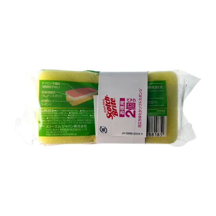 3M 泡立ちゆたか ソフトスポンジ ピンク 2個パック