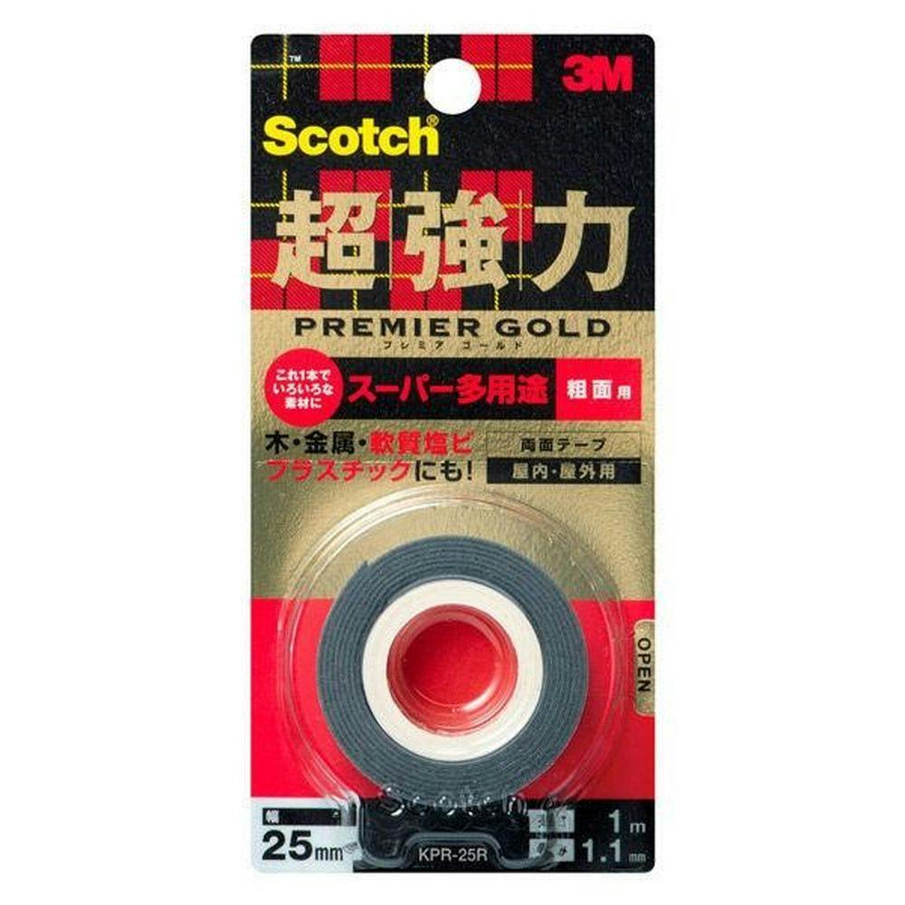 3M スコッチ 超強力両面テープ プレミアゴールド スーパー多用途 粗