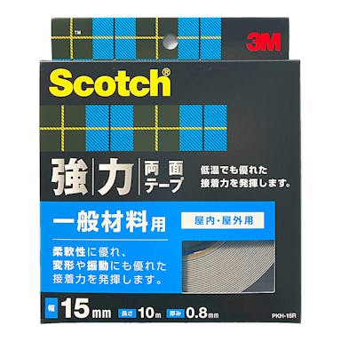 3M スコッチ 強力両面テープ 一般材料用 15mm×10m PKH-15R
