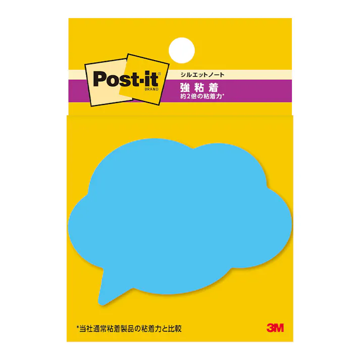 3M ポスト・イット 強粘着ふせん シルエットノート フキダシ 多色 30枚 SSS-FKU1