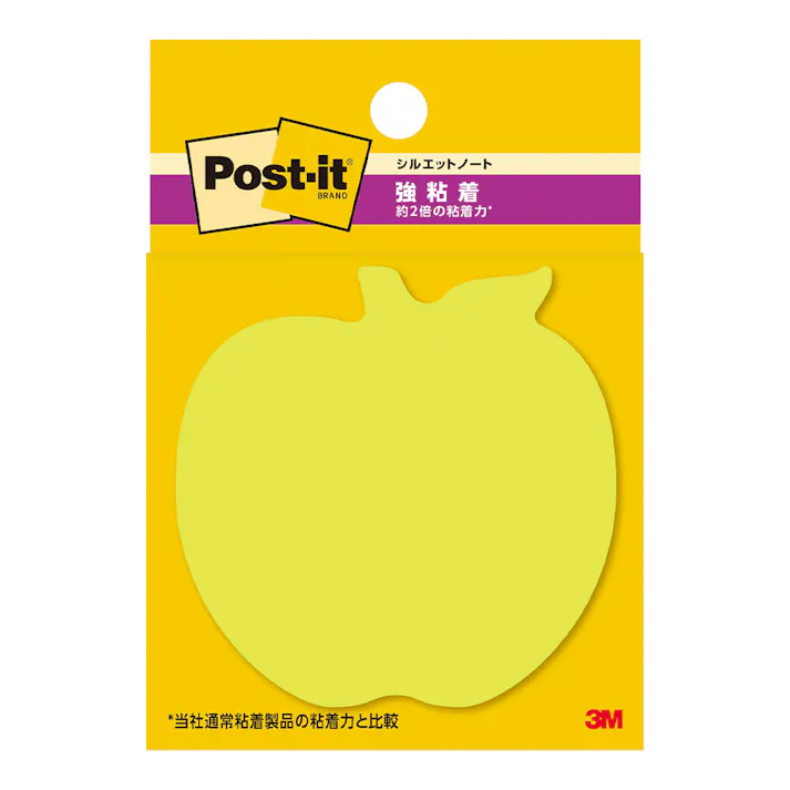 3M ポスト・イット 強粘着ふせん シルエットノート アップル 多色 30枚 SSS-APU