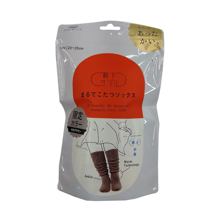 婦人 靴下サプリ まるでこたつソックス モカブラウン 23.0cm-25.0cm