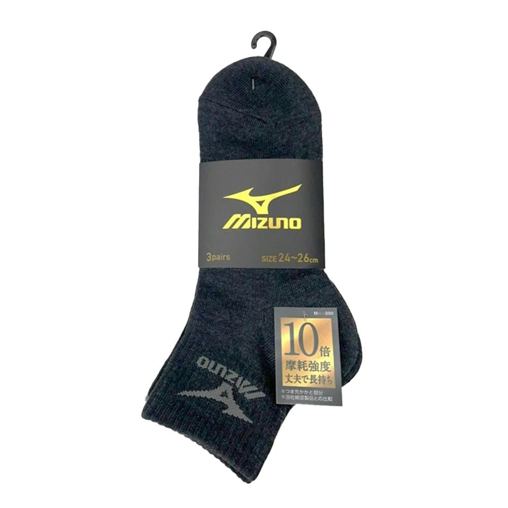 紳士靴下 ミズノ 12丈 3足組 丈夫 26-28cm アソート