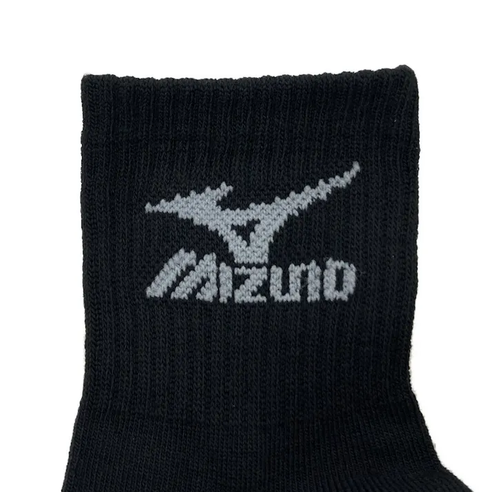 紳士靴下 ミズノ 黒 ハーフ丈 3足組 23-25cm