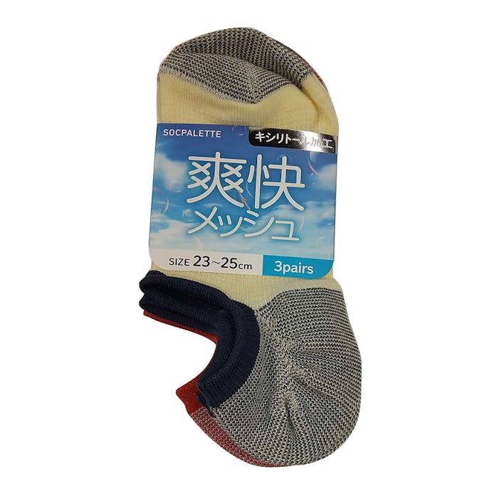 婦人 靴下 切替涼感 3P SNKアソート 23-25cm(販売終了)