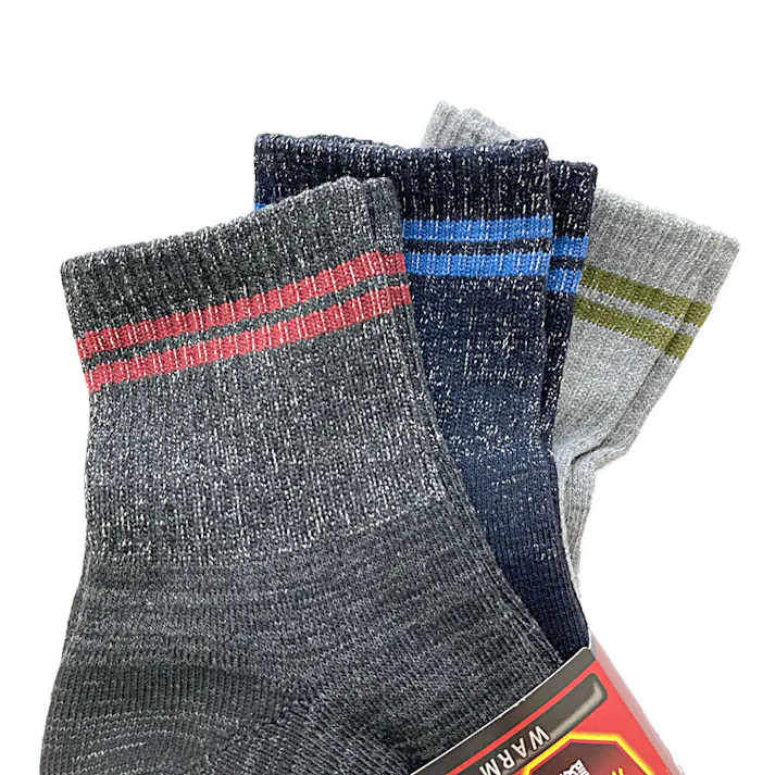 紳士靴下 ワークマックス 10倍破れにくい 14丈 パイル アソート 26.0cm-28.0cm 3足組 ※デザイン・色はお選びいただけません