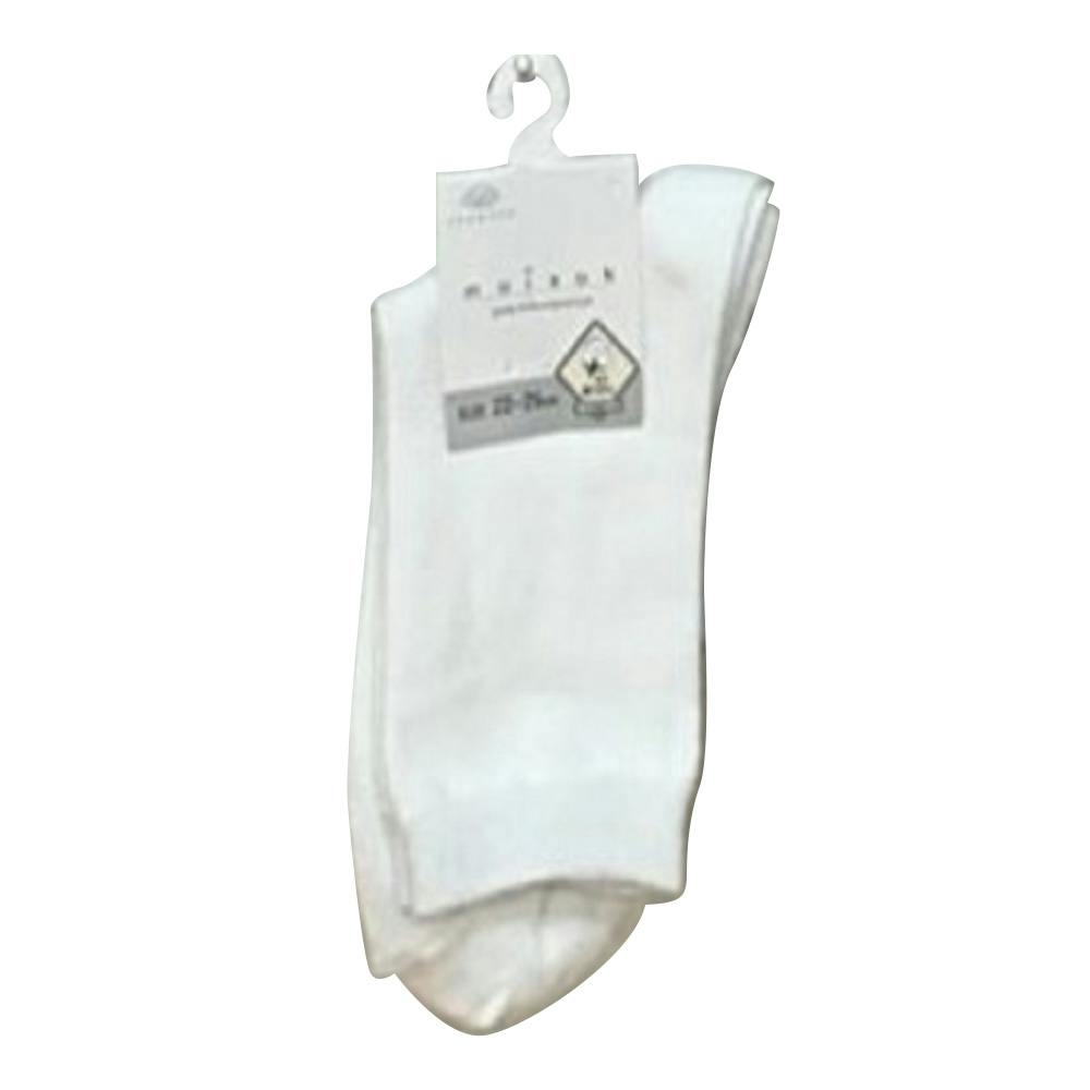 婦人 moi ソックス 15丈 無地 オフホワイト 22.0cm-25.0cm