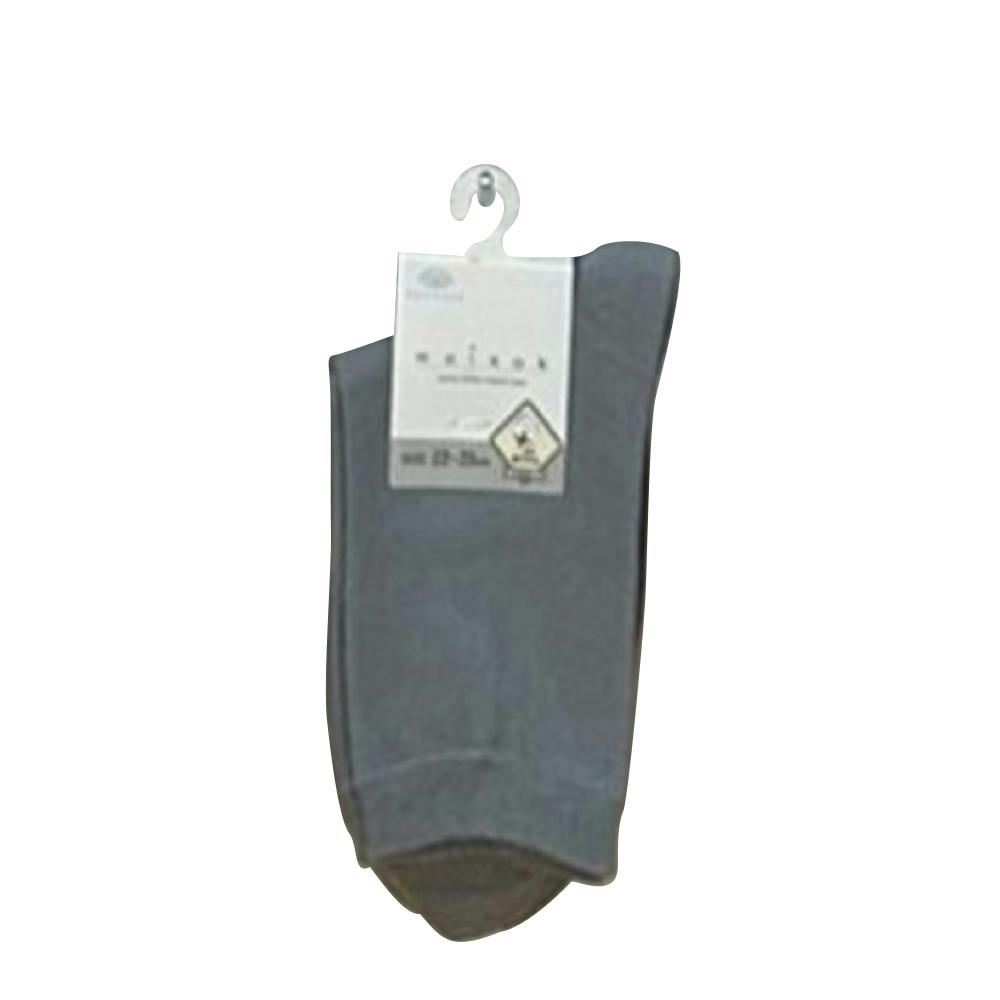 婦人 moi ソックス 15丈 無地 グレー 22.0cm-25.0cm