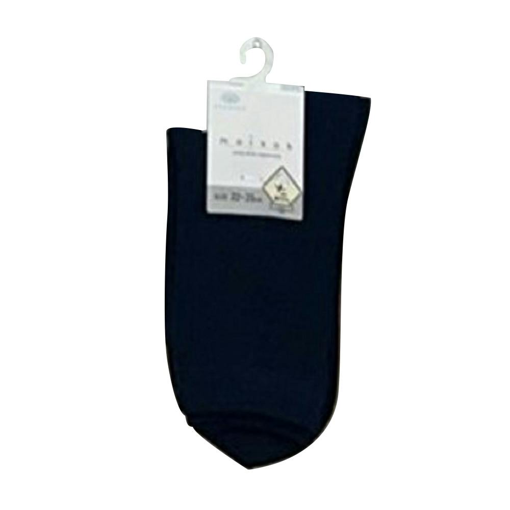 婦人 moi ソックス 15丈 無地 ネイビー 22.0cm-25.0cm