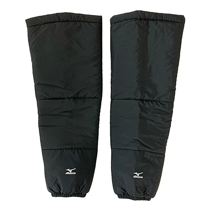ミズノ テーパーロング レッグウォーマー クロ 67cm丈 太もも周囲46-58cm