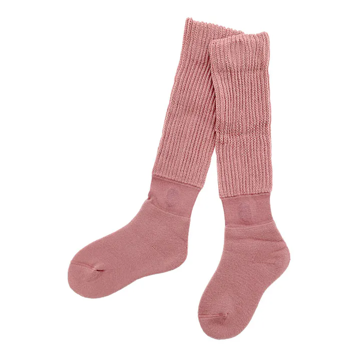 婦人 靴下サプリ まるでこたつソックス ハイソックス コーラルピンク 23.0cm-25.0cm