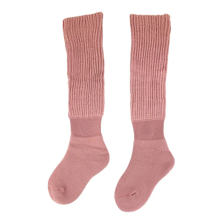 婦人 靴下サプリ まるでこたつソックス ハイソックス コーラルピンク 23.0cm-25.0cm