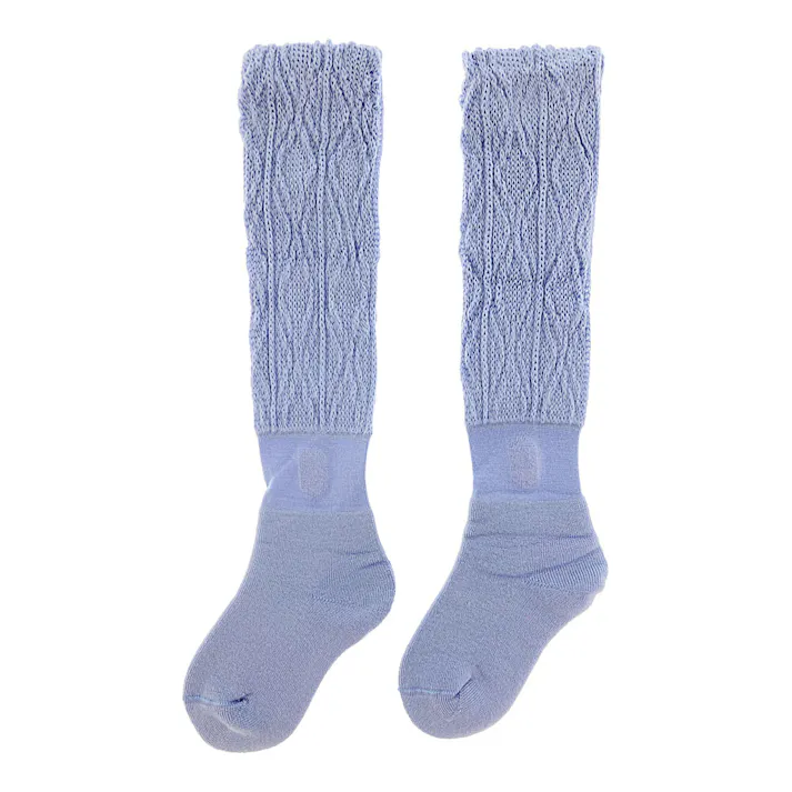 婦人サプリ まるでこたつソックス ケーブル ヴィオラブルー 23cm-25cm