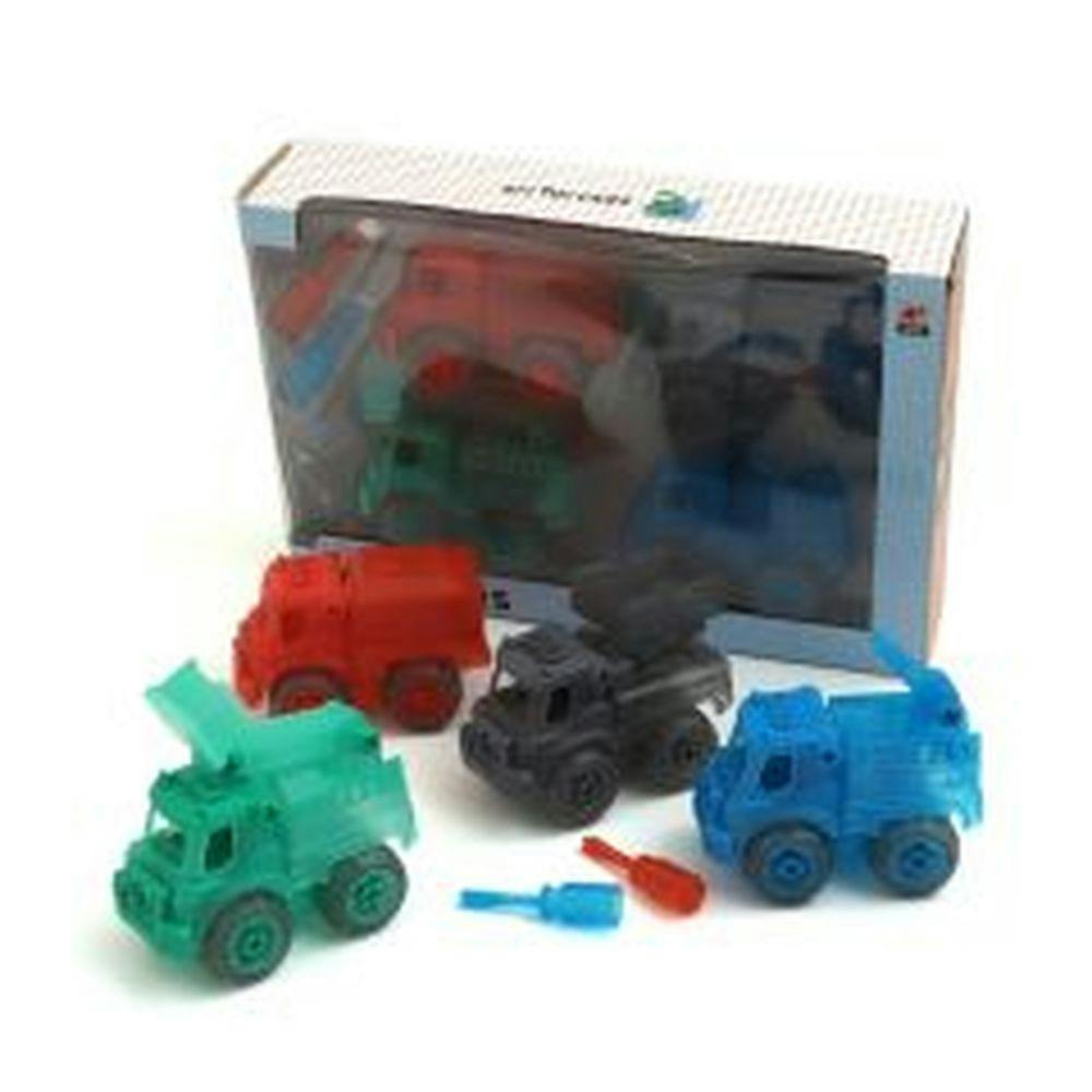 F.O.インターナショナル 組み立ておもちゃ DIY TOY CARS 4点セット