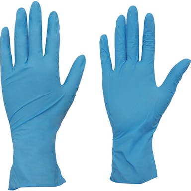 【CAINZ-DASH】トラスコ中山 使い捨てニトリル極薄手袋　粉無Ｍ　ブルー　（１００枚入）【別送品】