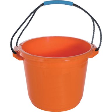 【CAINZ-DASH】トラスコ中山 ハードプラバケツ　１４Ｌ　オレンジ色【別送品】