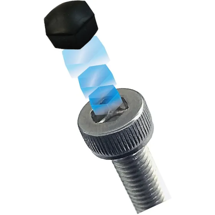 【CAINZ-DASH】トラスコ中山 六角穴塞ぎパーツ リセスインナー 対辺4 M5JISB1176六角穴付ボルト用 屋外対応黒 12個入 RES-P-H4-12-BK【別送品】