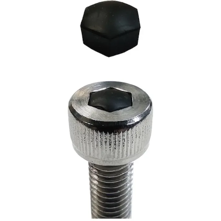 【CAINZ-DASH】トラスコ中山 六角穴塞ぎパーツ リセスインナー 対辺6 M8JISB1176六角穴付ボルト用 屋外対応黒 12個入 RES-P-H6-12-BK【別送品】