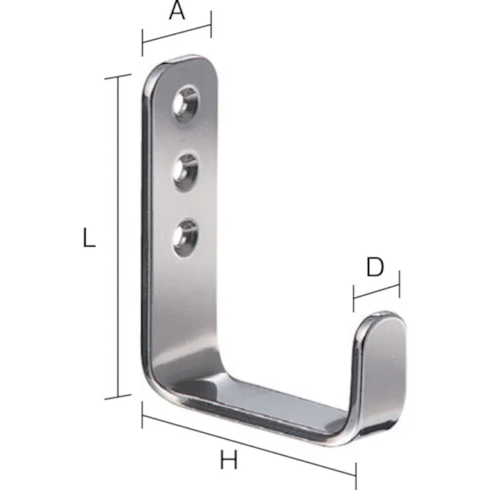 【CAINZ-DASH】トラスコ中山 L型フック SUS 鏡面 106mm LU-106-SM【別送品】