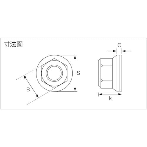 CAINZ-DASH】トラスコ中山 フランジナット セレート付 ステンレス