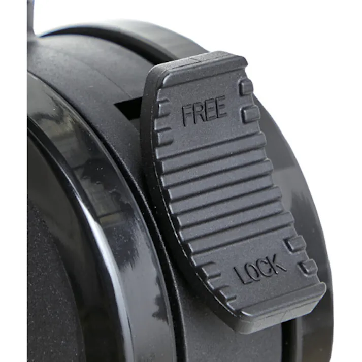 【CAINZ-DASH】トラスコ中山 ねじ込み双輪キャスター エラストマ-車輪 自在ストッパー付 Φ100 M16 ブラック TDGGS100-M16-BK【別送品】