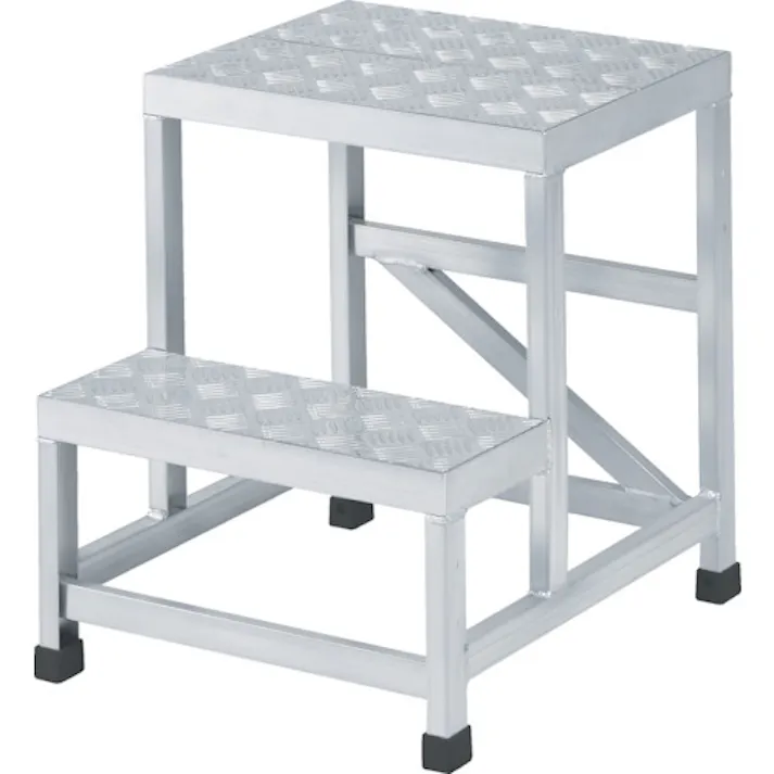 【CAINZ-DASH】トラスコ中山 アルミ製溶接一体構造型作業台 二段縞板タイプ(完成品) W500×D600×H500 WTDBC2-5650【別送品】