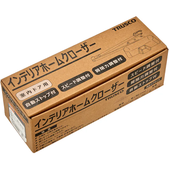 【CAINZ-DASH】トラスコ中山 インテリアホームクローザー 開閉力調整機能付き アイボリー HDC-IV【別送品】