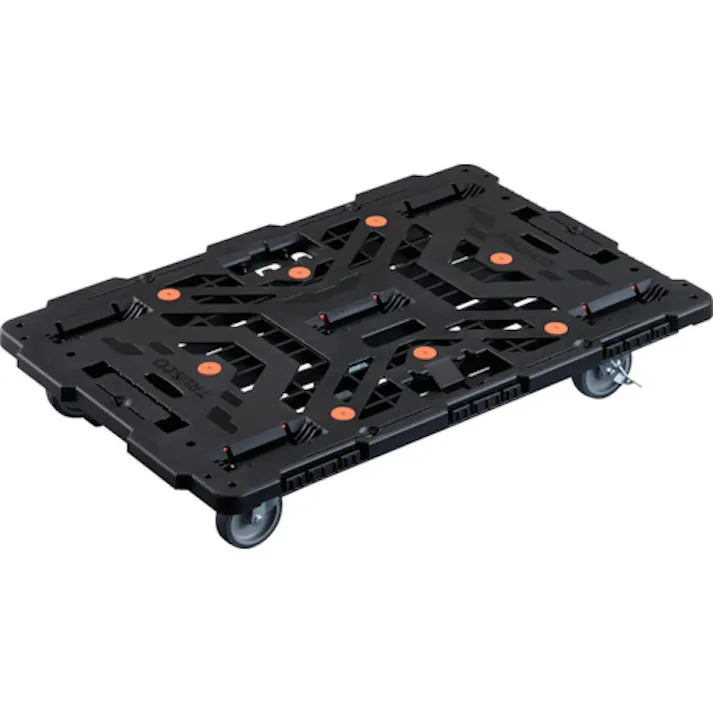 【CAINZ-DASH】トラスコ中山 連結式樹脂製平台車 ビートル 900X600 自在5輪 内2輪ストッパー付 BT900J5S2-E100【別送品】